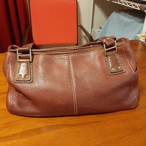 Fossil Brown Pebble Leather Satchel Bag - Like New